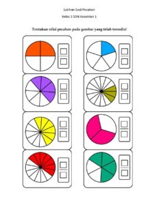Latihan Soal Pecahan Worksheet Matematika Tema 2