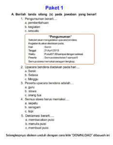 Persiapan UTS Bahasa Indonesia Kelas 2 Semester 2 Akses Mudah Soal Latihan