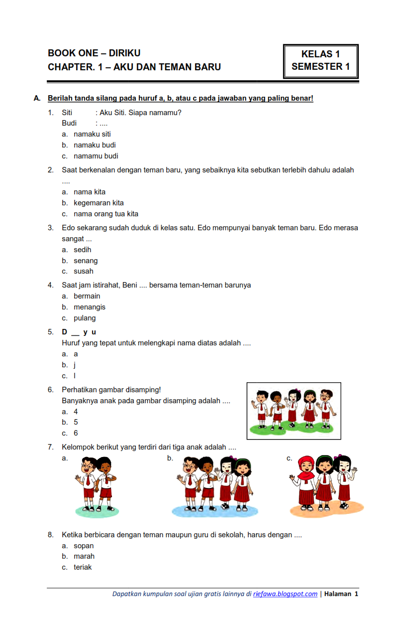 5 Rahasia Sukses Hadapi Soal Kelas 1 Semester 1 yang Jarang Diketahui Orang Tua 5 Rahasia Sukses Hadapi Soal Kelas 1 Semester 1 yang Jarang Diketahui Orang Tua