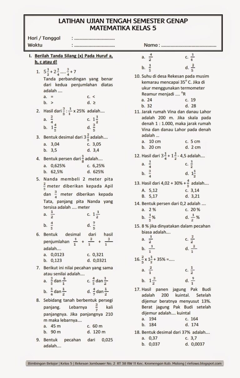 Ternyata Hanapi Bani soal pas kelas 10 semester 1 kurikulum merdeka matematika