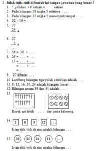 Mengintip Kesuksesan Belajar Contoh Soal UKK Matematika Kelas 1 SD