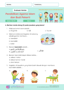 Membangun Fondasi Iman Sejak Dini Contoh Soal Ujian Agama Semester 2