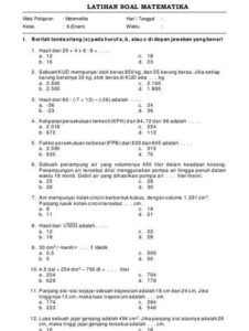 soal matematika fpb dan kpk kelas 4
