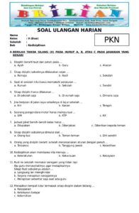 Asah Pemahaman Bangun Karakter Latihan Soal PKN Kelas 3 SD Semester 2