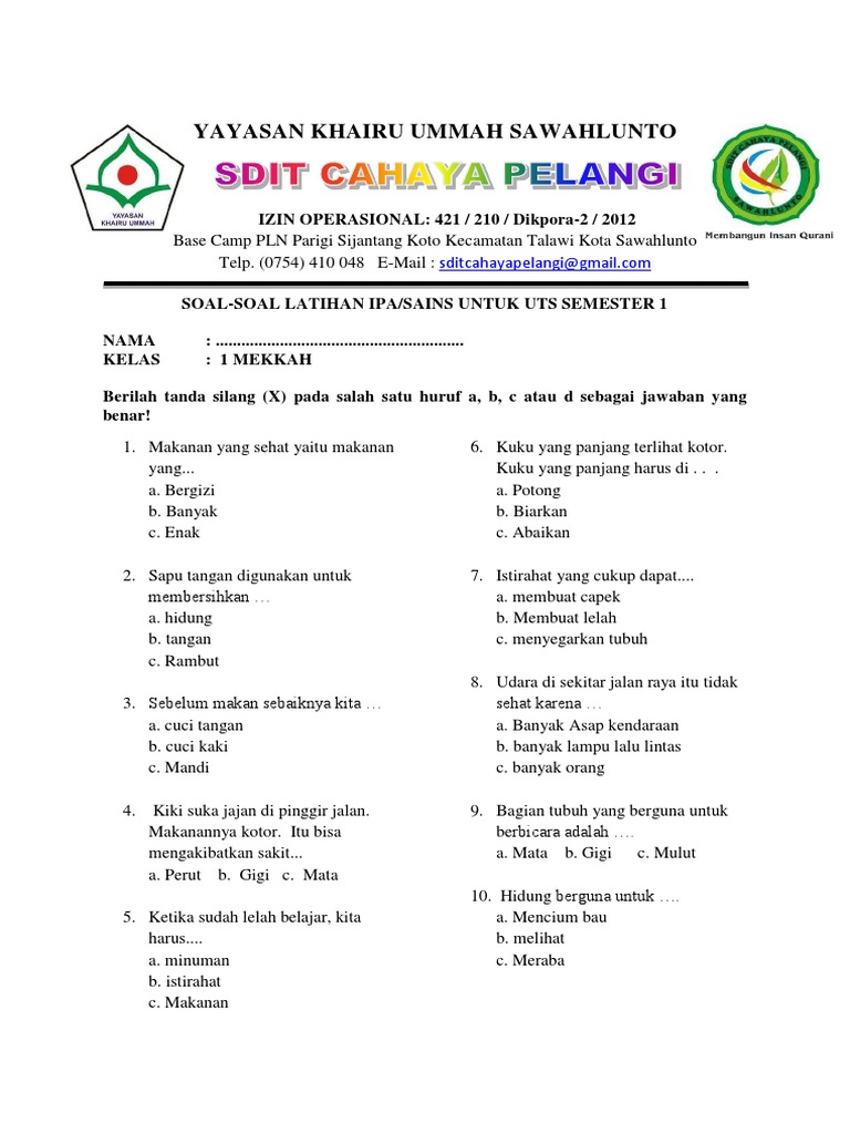 7 Contoh Soal Sains Kelas 1 SD yang Terbukti Bikin Anak Siap OMI IPAS MI 2026