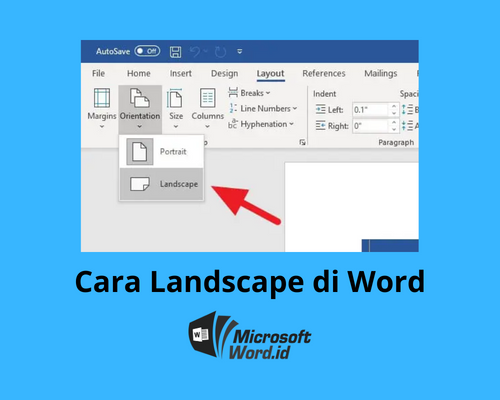 Cara Mengubah dan Membuat Landscape Word Cara Mengubah dan Membuat Landscape Word