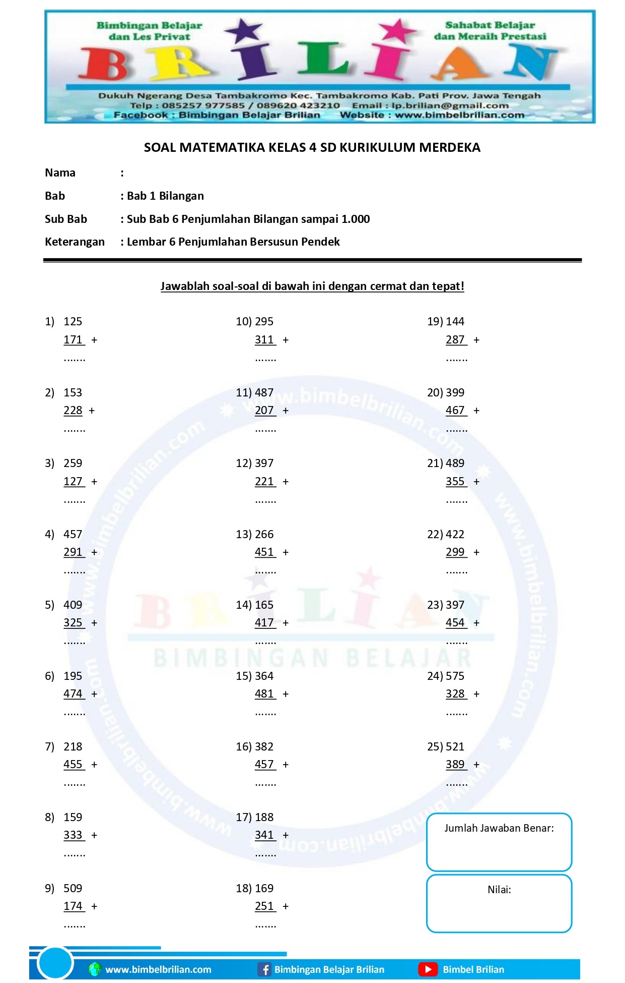 Terbukti Mudah! Kumpulan Soal Matematika Kelas 4 SD dan Pembahasannya 50 Soal Siap Ujian