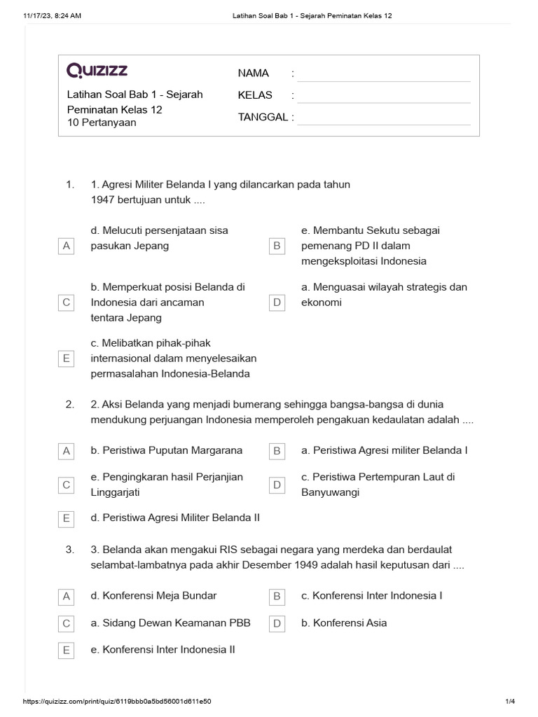 Indonesia Juara FIFA ASEAN Cup 2026, 5 Contoh Soal Sejarah Kelas 12 Semester 1 Wajib Tahu