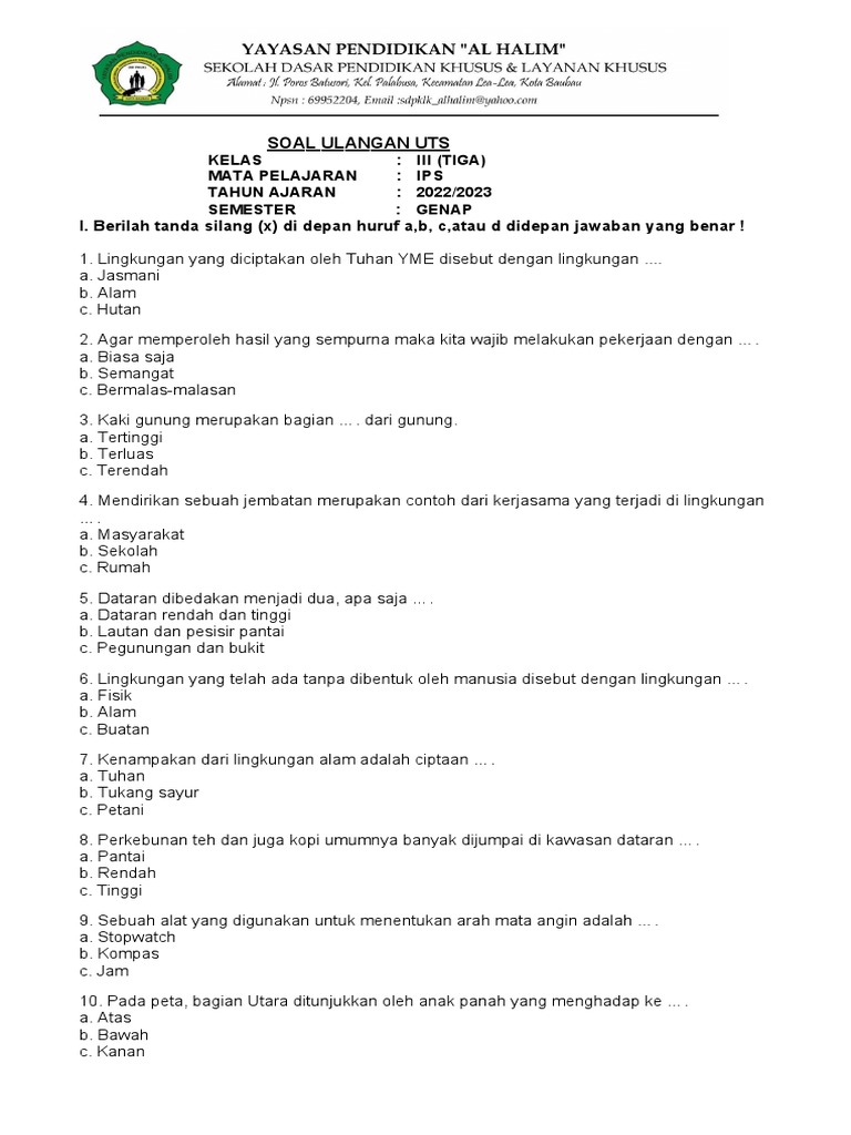 Terungkap! Soal IPS Kelas 3 SD Semester 1 dari LKBN ANTARA yang Wajib Diketahui Guru